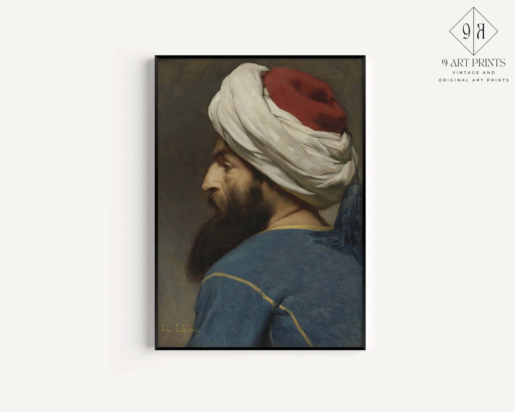 Jules Joseph Lefebvre - Portrait of an Ottoman | Orientalist Art (available framed or unframed) - 9ArtPrints