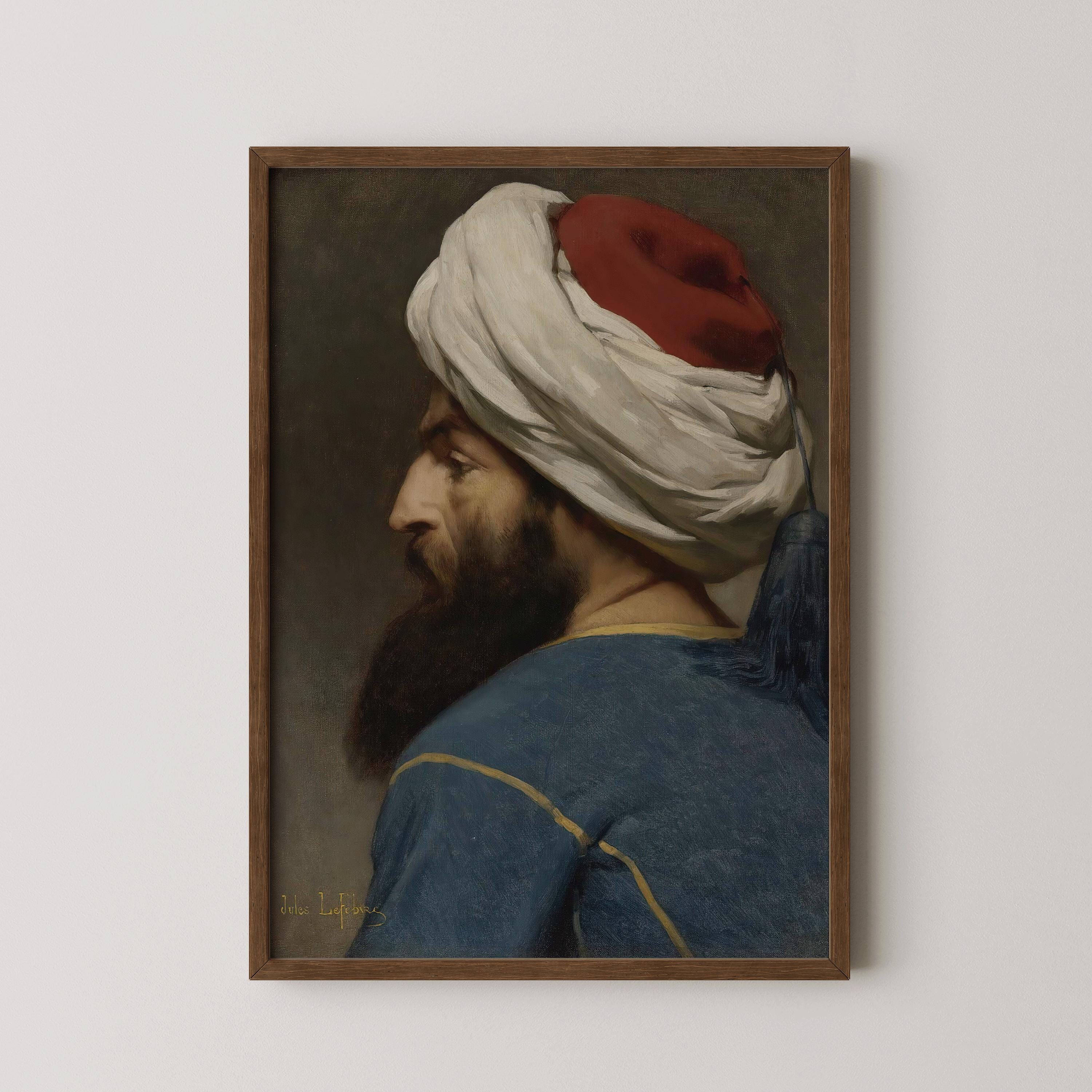 Jules Joseph Lefebvre - Portrait of an Ottoman | Orientalist Art (available handframed or unframed) - 9ArtPrints