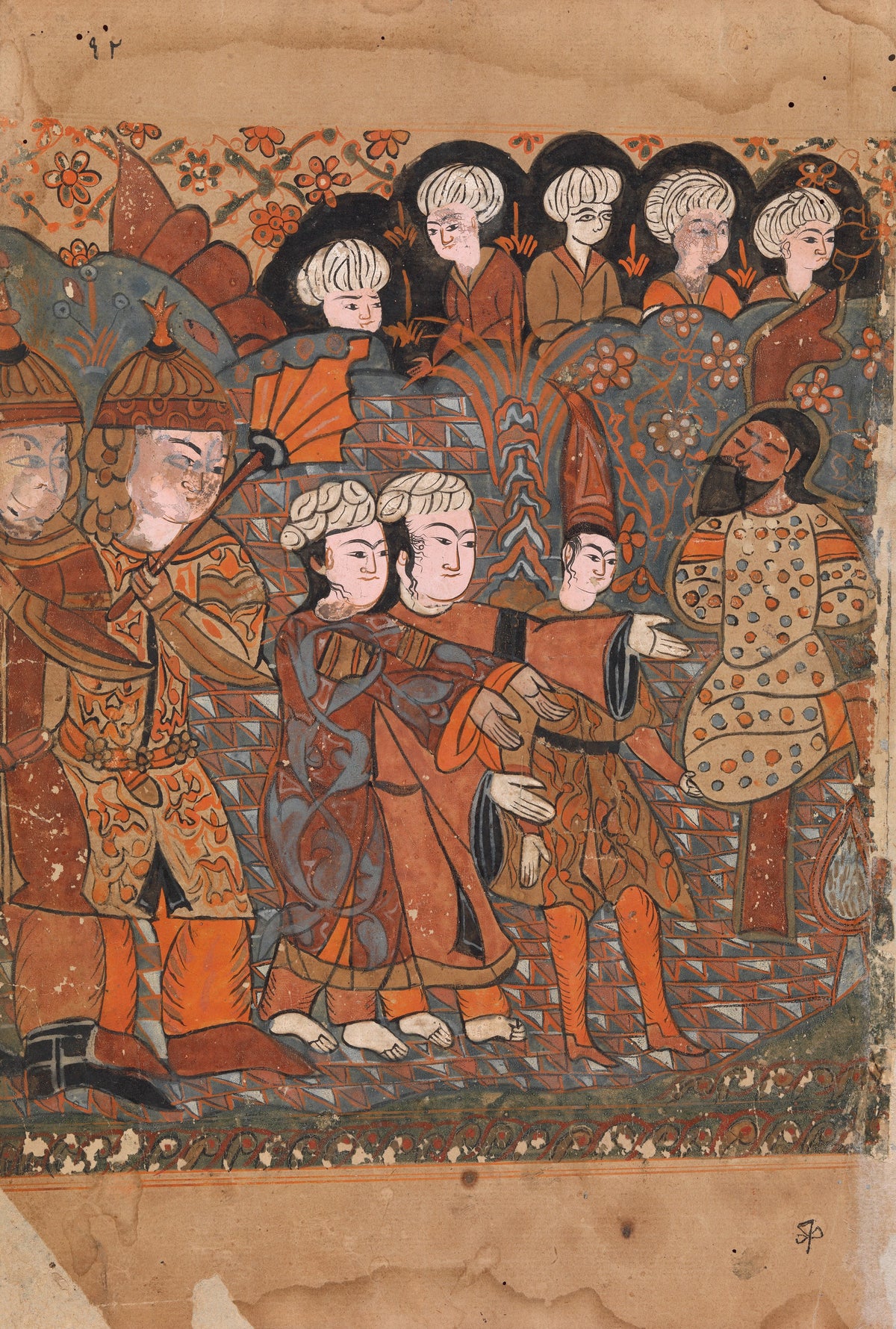 Kalila wa Dimna: The Dishonest Goldsmith is Hanged | Islamic Manuscript Painting Print