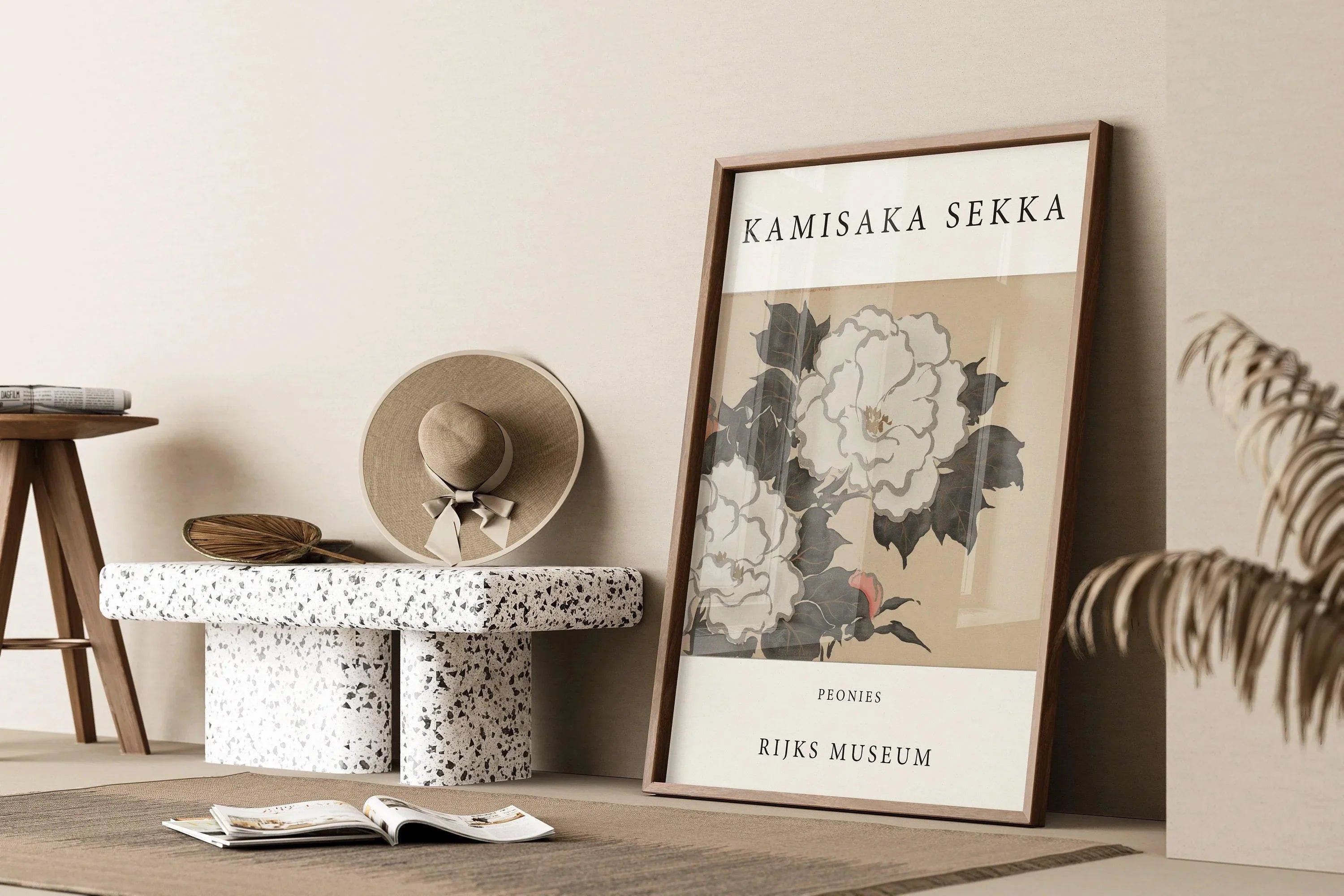 Kamisaka Sekka Peonies Print: Vintage Japanese Woodblock Art - 9ArtPrints