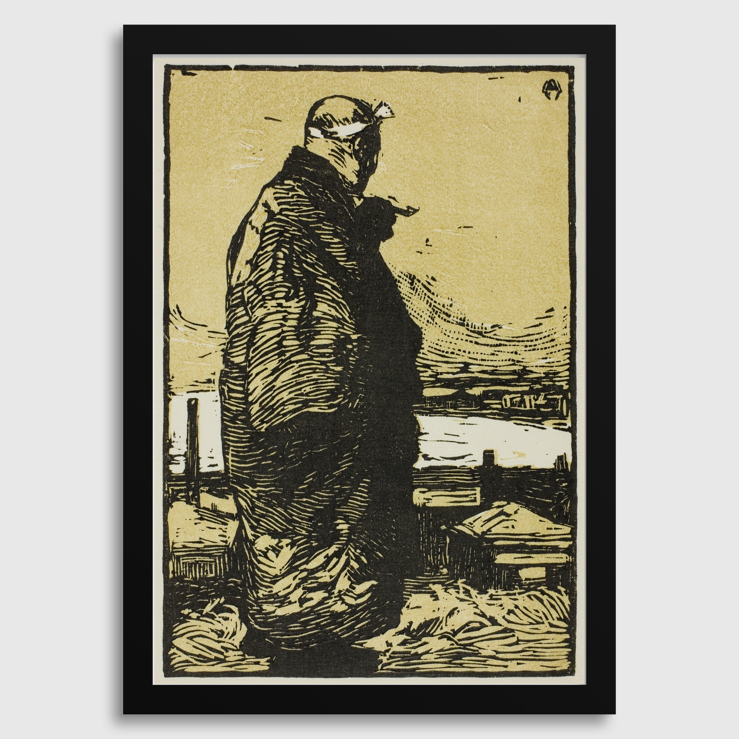 Kanae Yamamoto - The Fisherman Giclée Print: Japanese Woodblock Art - 9ArtPrints