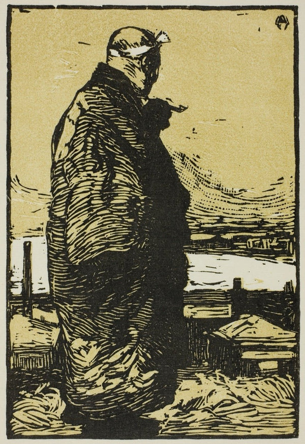 Kanae Yamamoto — The Fisherman | Sosaku-hanga Print