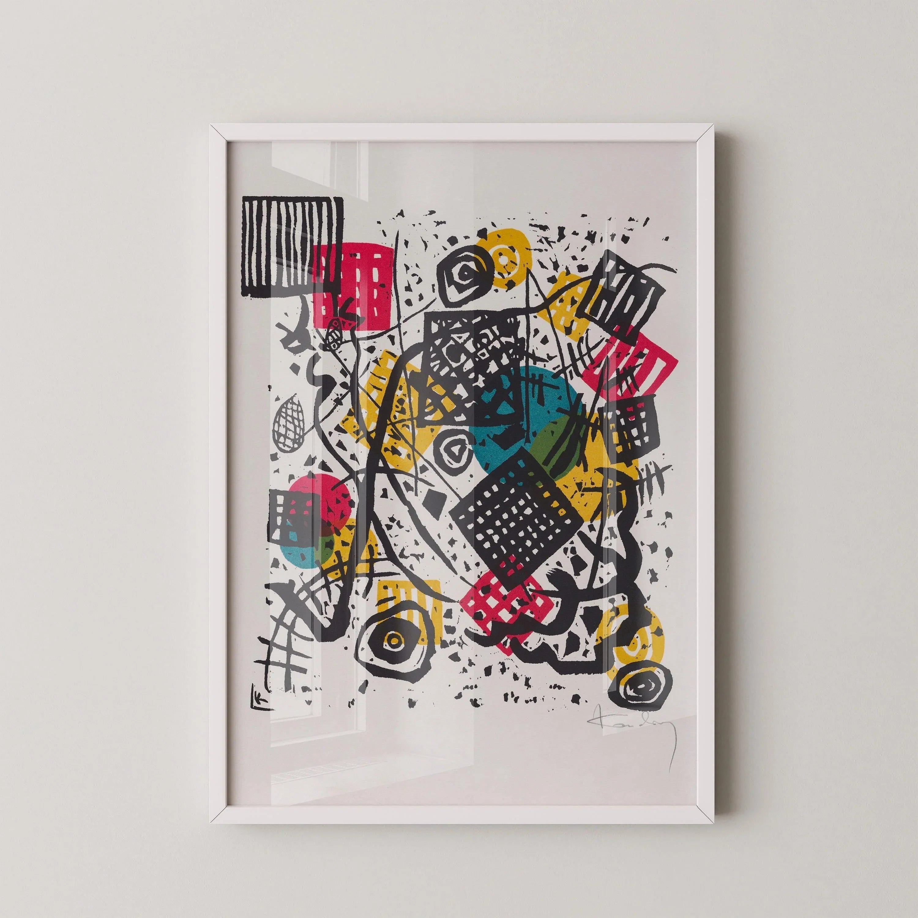 Kandinsky Bauhaus Art Print: Small Worlds V, Mid - Century Modern (Giclee) - 9ArtPrints