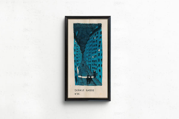 Karl Wiener — Dunkle Gasse (Dark Alley) | Modernist Print