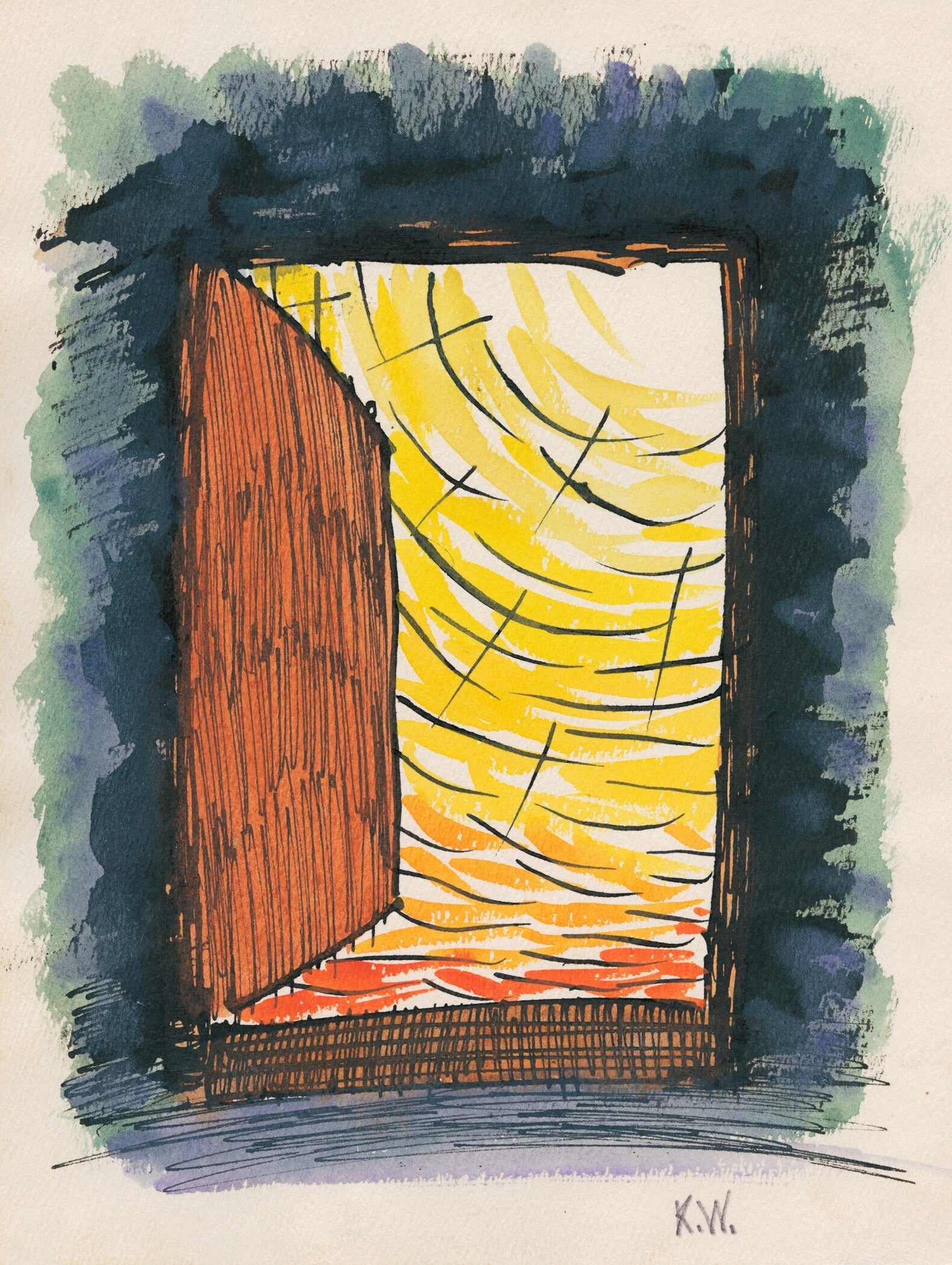Karl Wiener — From My Life No. 13 | Modernist Abstract Print - 9ArtPrints