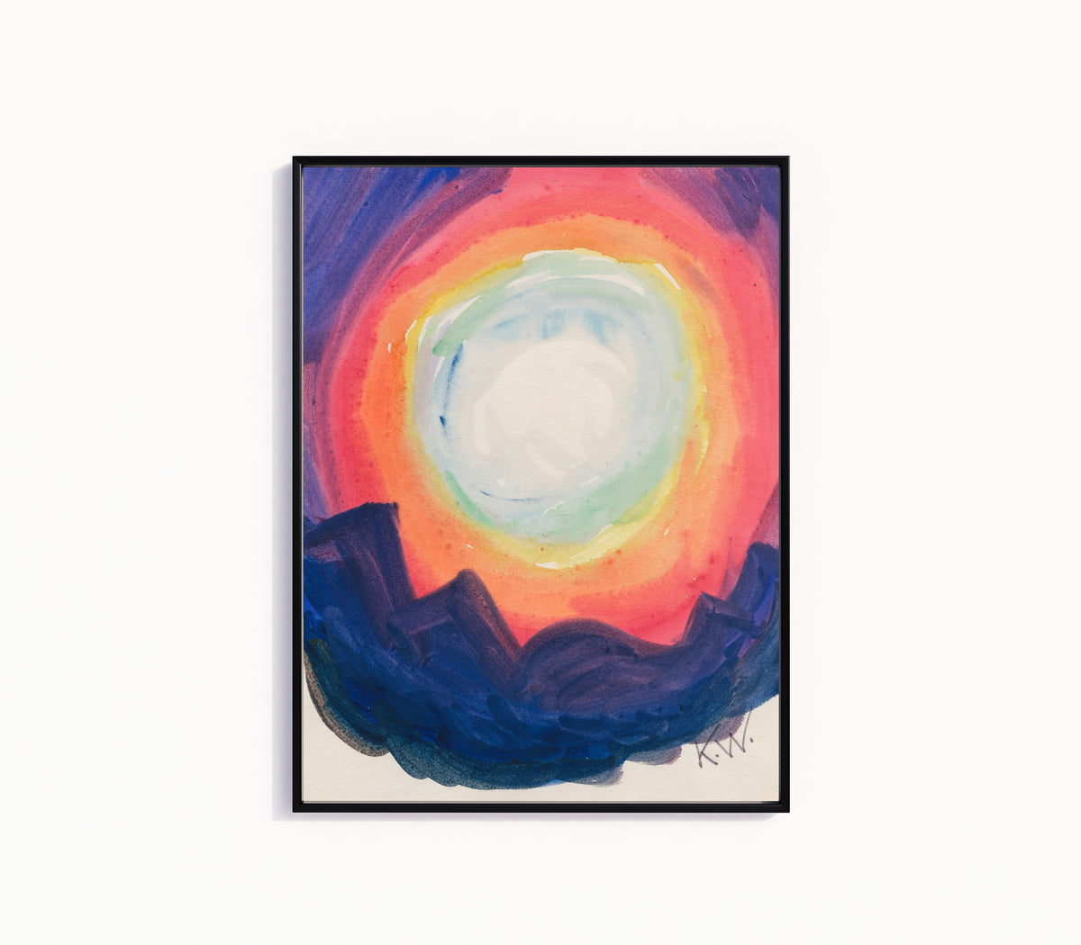 Framed art print of From My Life No. 18 by Karl Wiener, in a slim black frame on a plain white wall