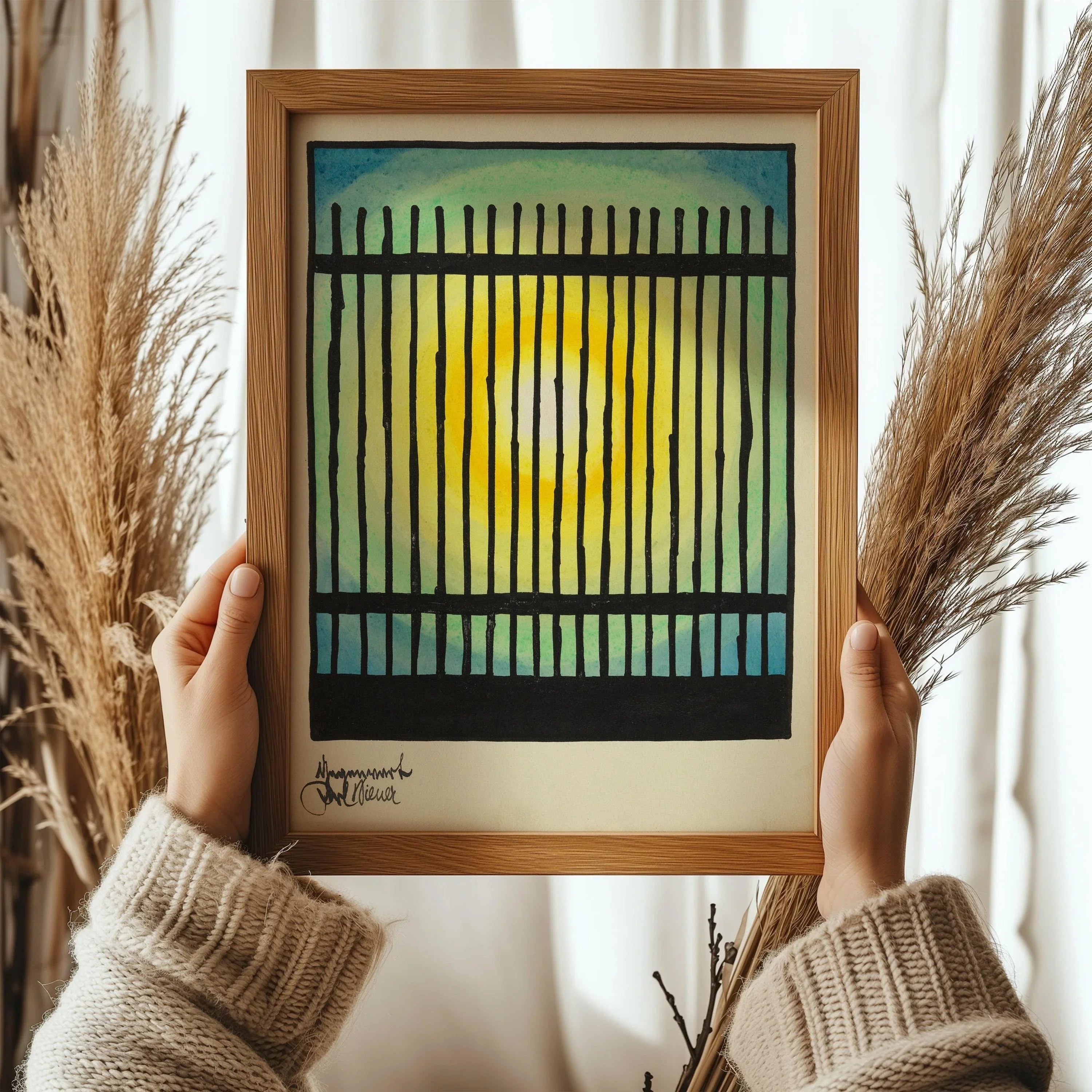 Karl Wiener - Gegenwart (The Present) | Modern Abstract Art (available handframed or unframed) - 9ArtPrints