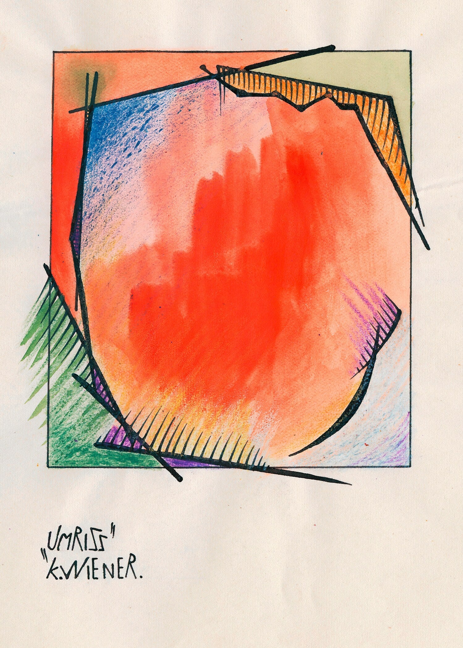 Karl Wiener — Umriss (Outline) | Modernist Abstract Print - 9ArtPrints