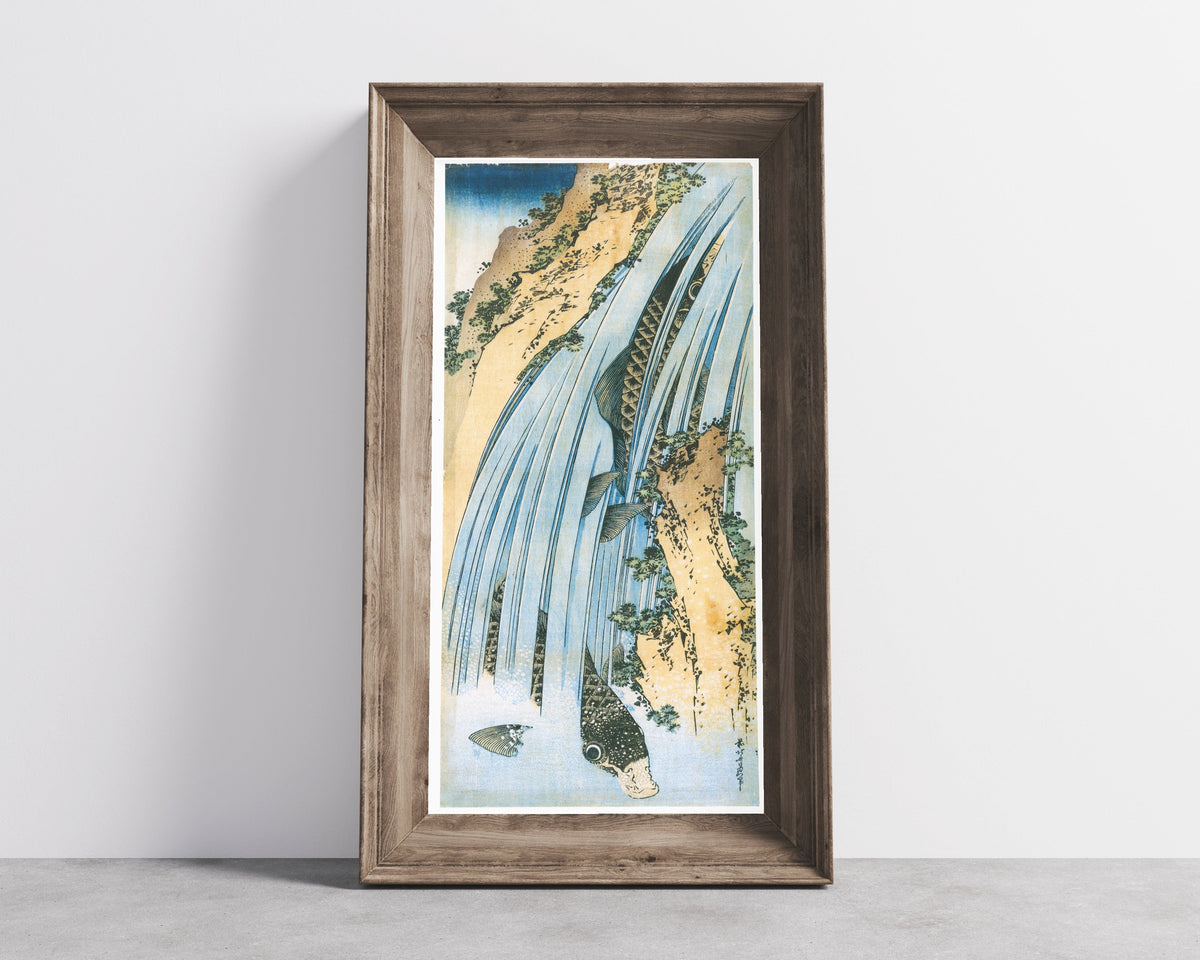 Katsushika Hokusai — Carp in a Waterfall | Japanese Woodblock Print (Ukiyo-e) - 9ArtPrints