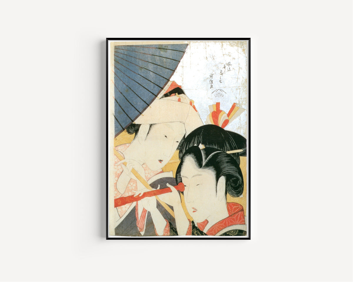 Katsushika Hokusai — Telescope | Japanese Woodblock Print (Ukiyo-e) - 9ArtPrints