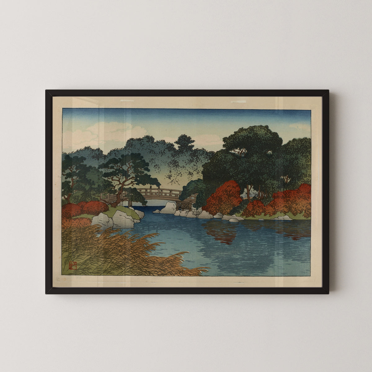 Kawase Hasui — Autumn Garden, Mitsubishi Villa at Fukagawa | Japanese Woodblock Print (Shin Hanga) - 9ArtPrints