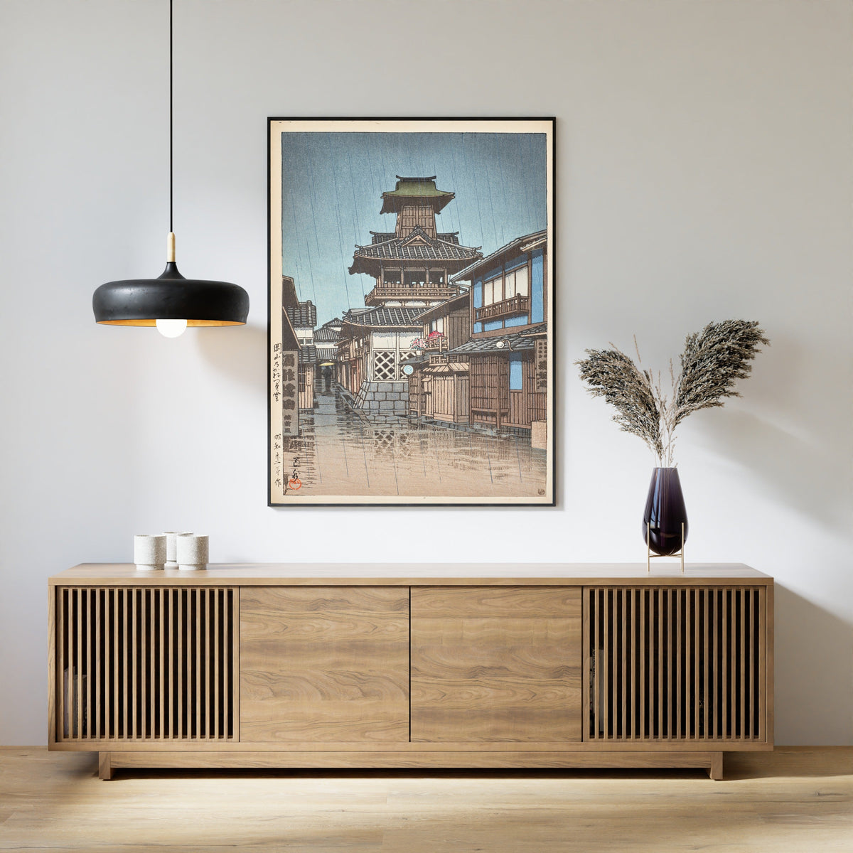 Kawase Hasui — Bell Tower at Okayama | Japanese Woodblock Print (Shin Hanga) - 9ArtPrints