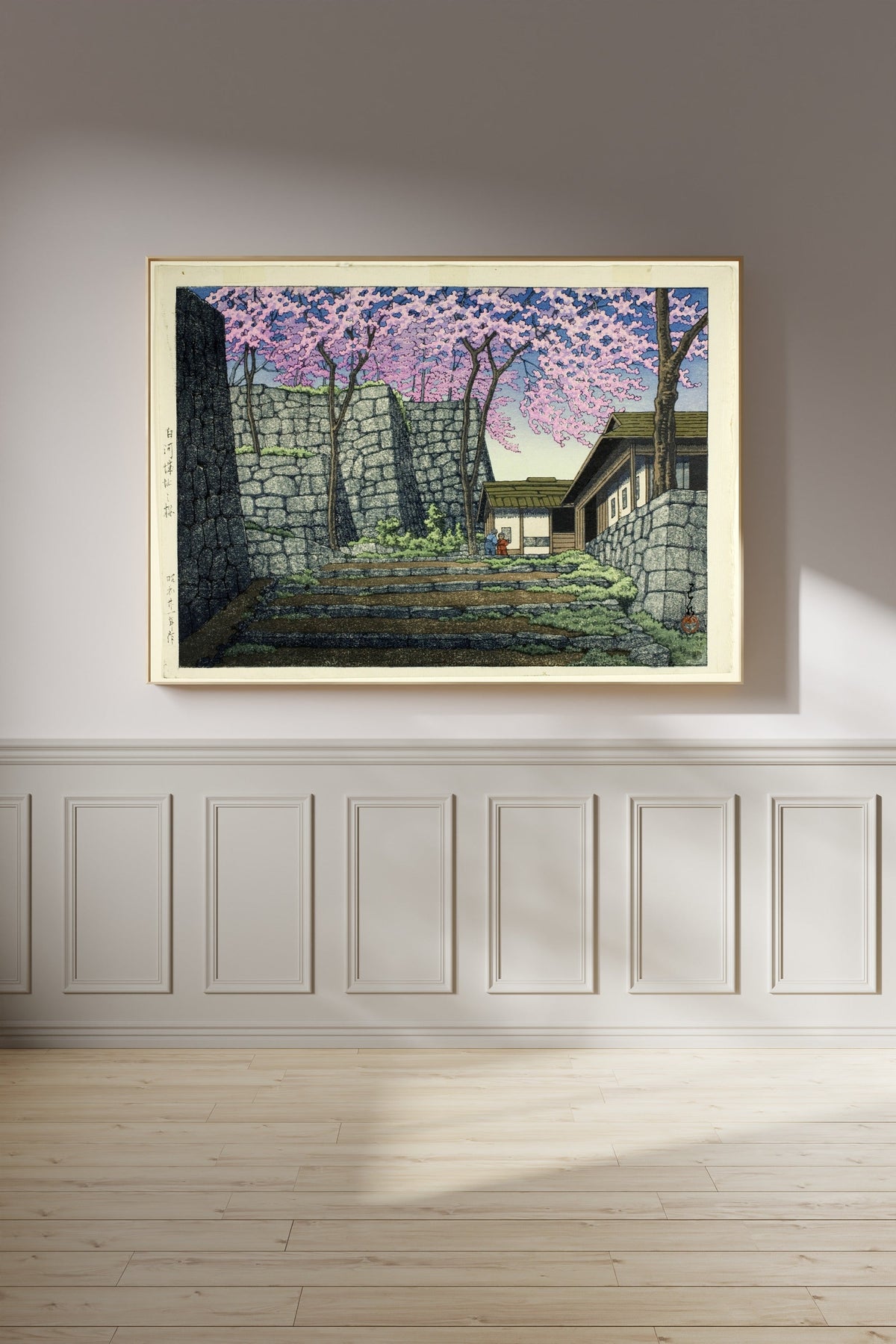 Kawase Hasui — Cherry Blossoms at the Shirakawa Castle Ruins | Japanese Woodblock Print (Shin Hanga) - 9ArtPrints