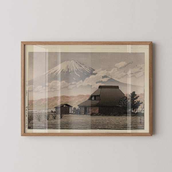 Kawase Hasui — Countryside at Narusawa: Japanese Woodblock Print (Shin Hanga)