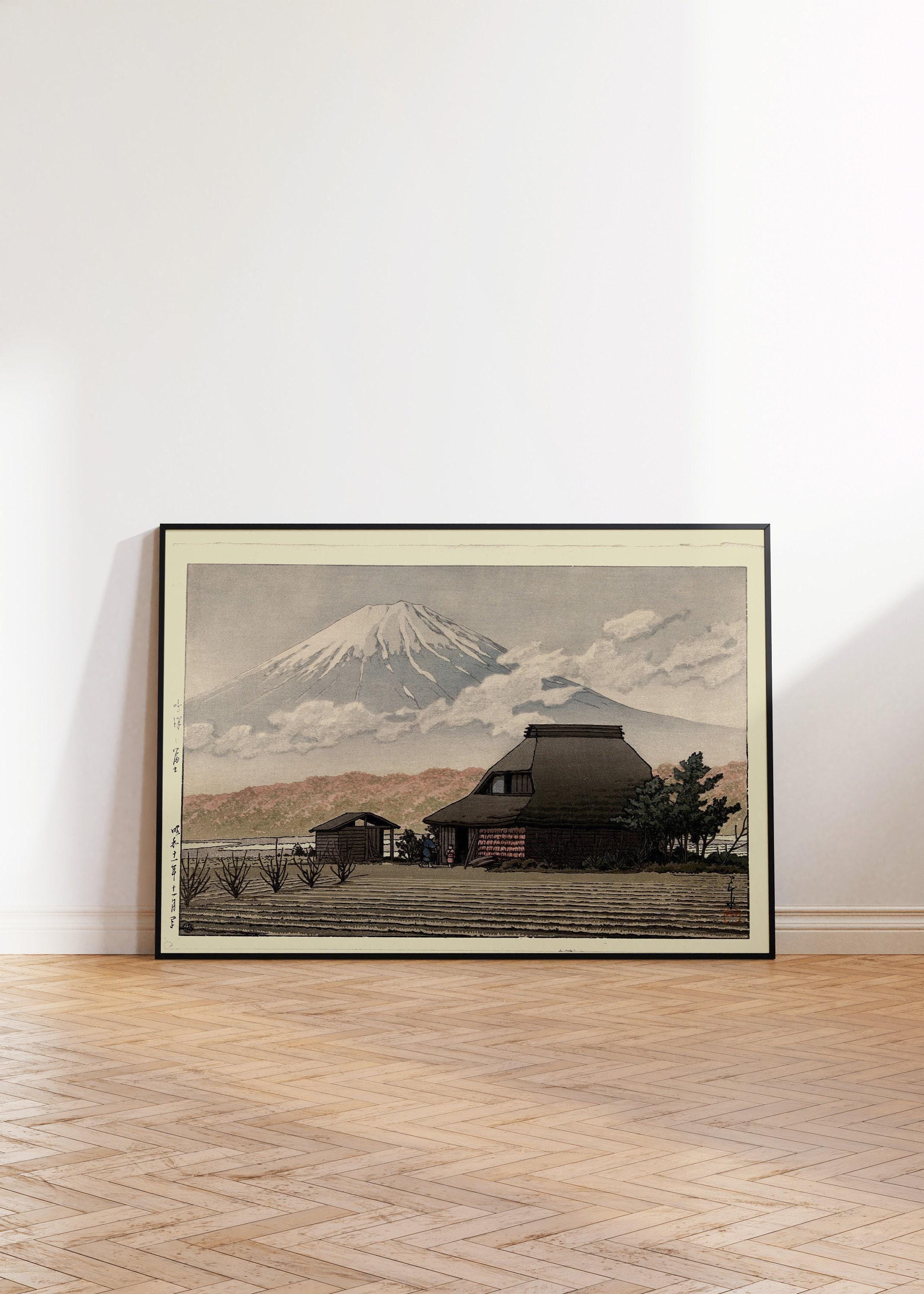 Kawase Hasui Countryside at Narusawa: Vintage Japanese Countryside Ukiyo - e Art Print - 9ArtPrints