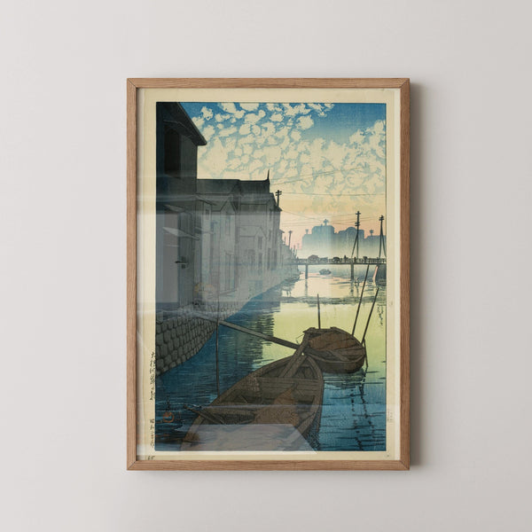 Kawase Hasui — Daikon Wharf Print: Vintage Japanese Ukiyo-e Woodblock Art | Japanese Woodblock Print (Shin Hanga)