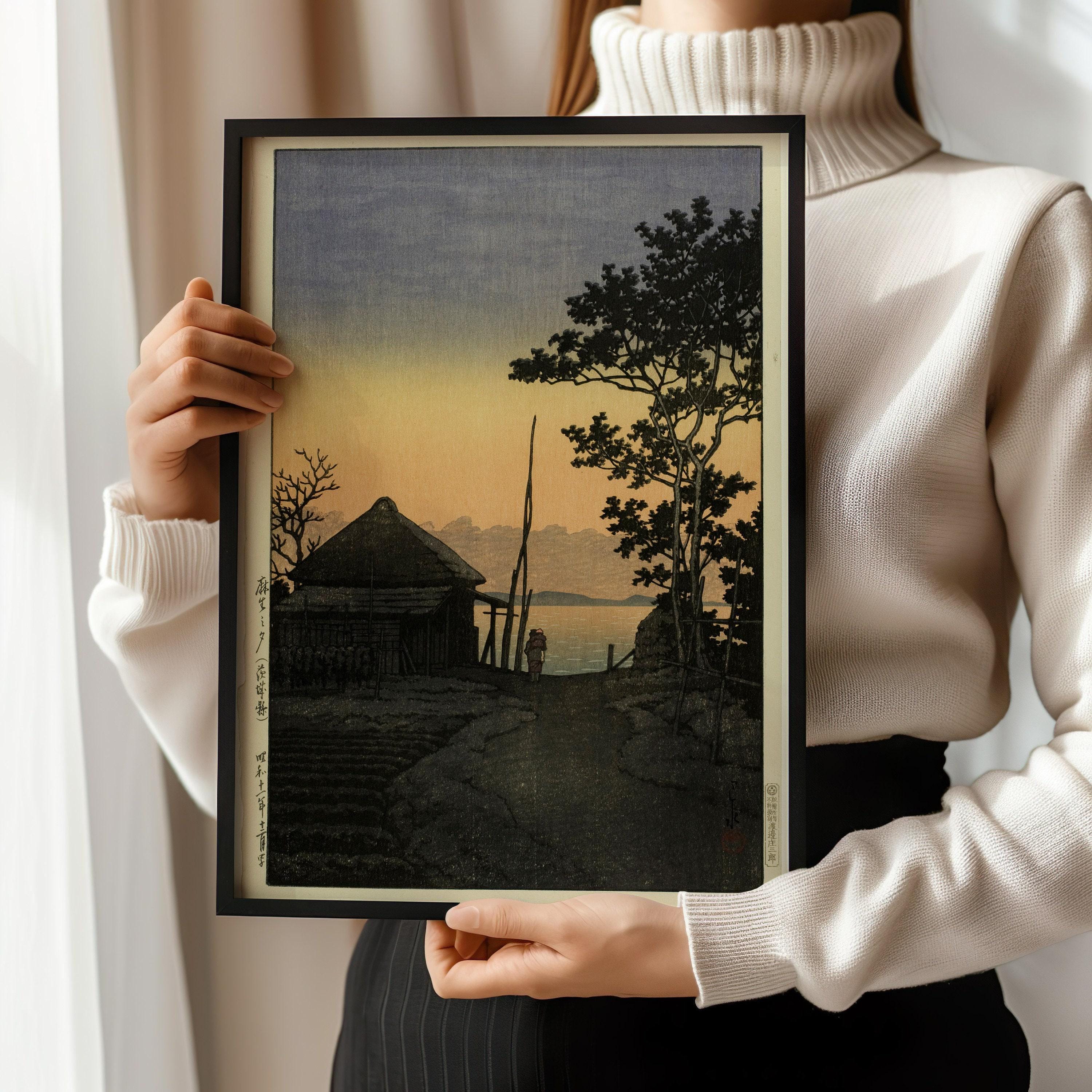 Kawase Hasui - Dusk at Aso: Vintage Japanese Woodblock Art Print - 9ArtPrints