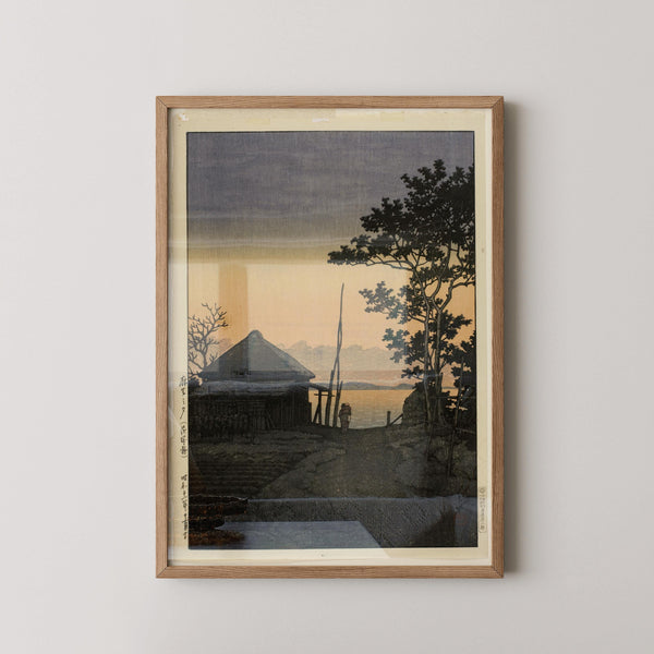 Kawase Hasui — Dusk at Aso: Vintage Japanese Woodblock | Japanese Woodblock Print (Shin Hanga)