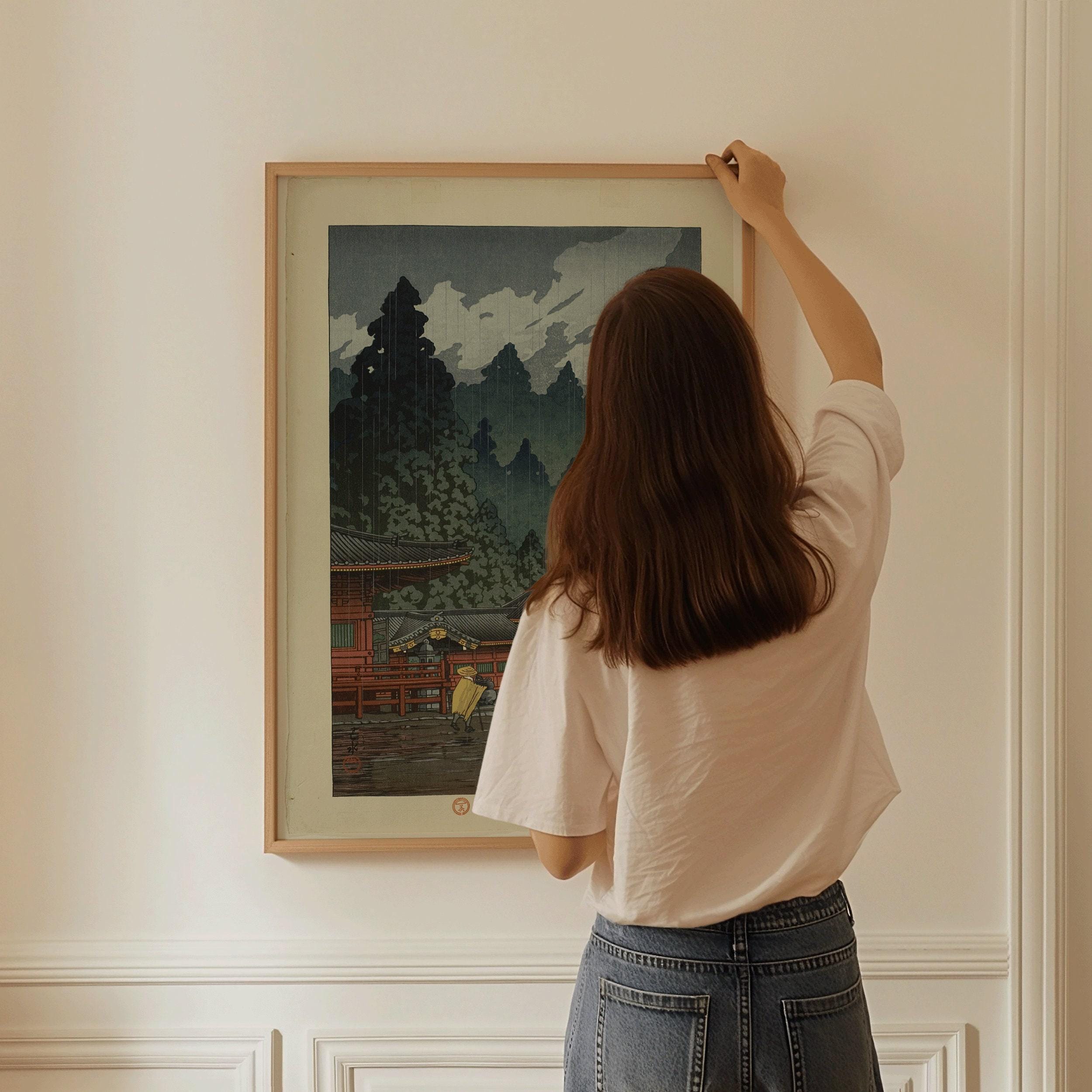 Kawase Hasui - Futatsu Hall in Nikko | PREMIUM GICLÉE PRINT | Vintage Japanese Cherry Blossoms Woodblock Art (available handframed) - 9ArtPrints