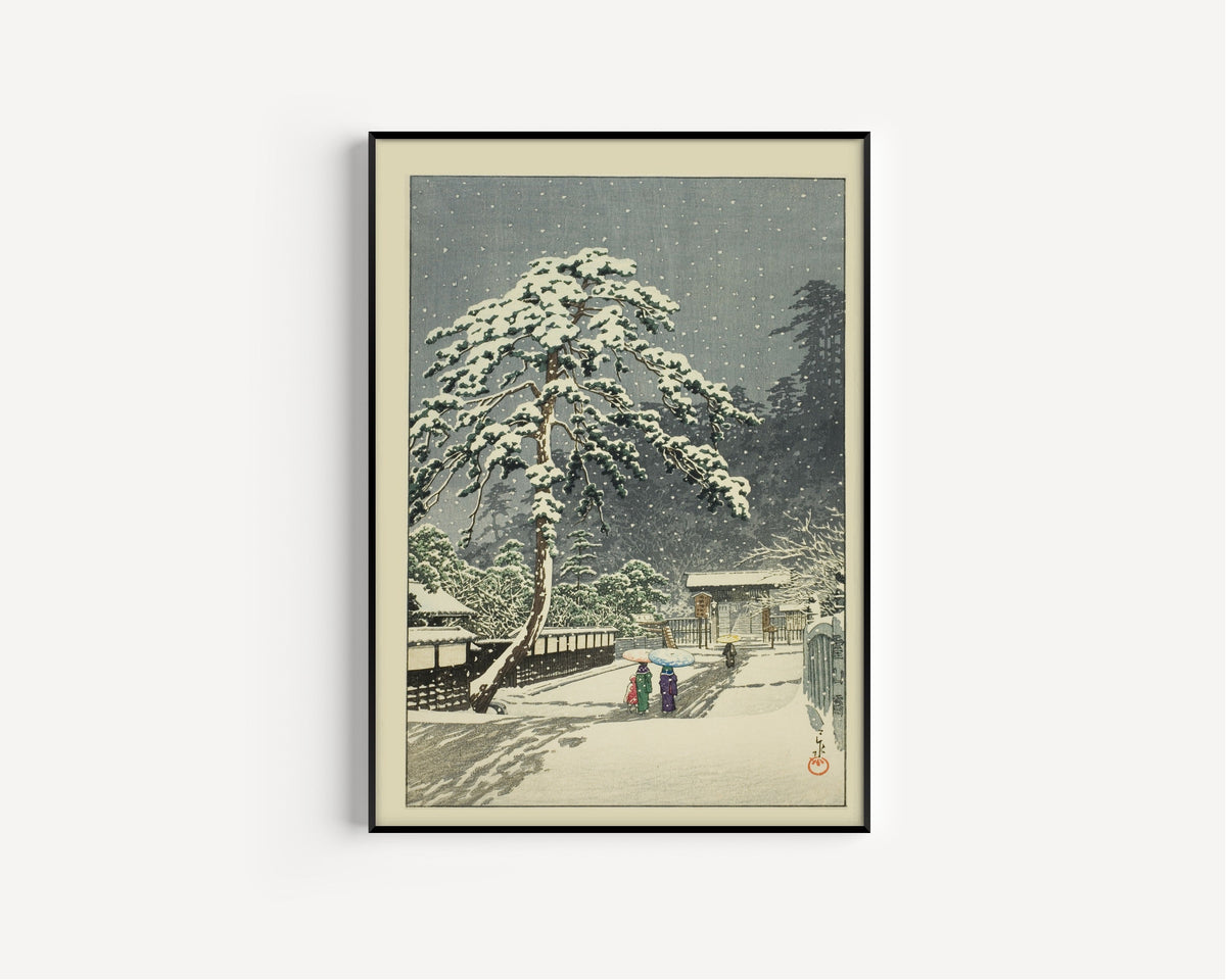 Kawase Hasui — Honmonji Temple, Ikegami | Japanese Woodblock Print (Shin Hanga) - 9ArtPrints