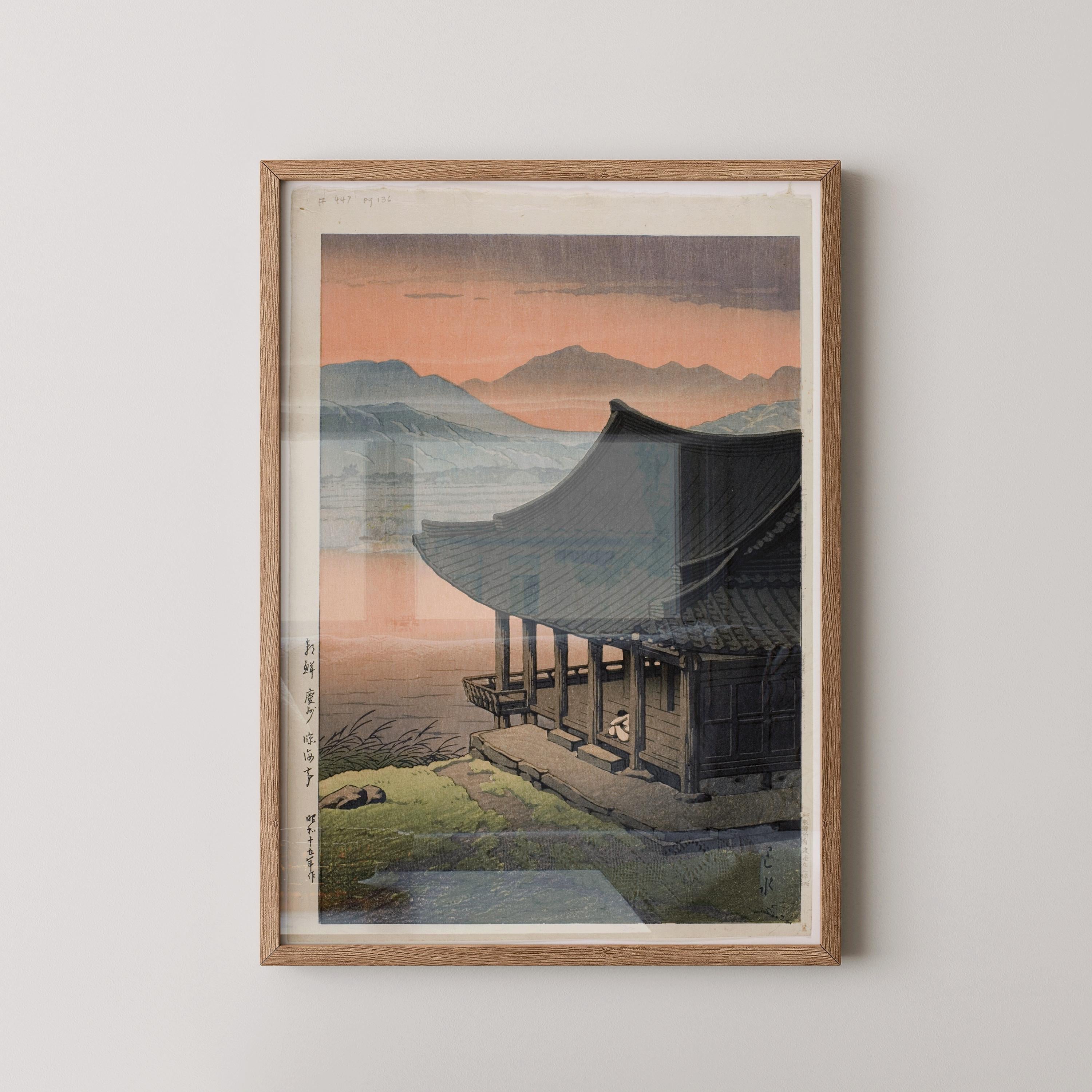 Kawase Hasui - Imhae Pavillion from the series Eight Views of Korea | PREMIUM GICLÉE PRINT | Vintage Japanese Woodblock Art available framed - 9ArtPrints