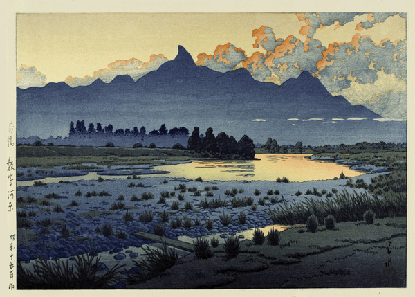 Kawase Hasui — Japanese Art Print: Maebashi Marsh Giclee, Studio Ghibli Style | Japanese Woodblock Print (Shin Hanga)