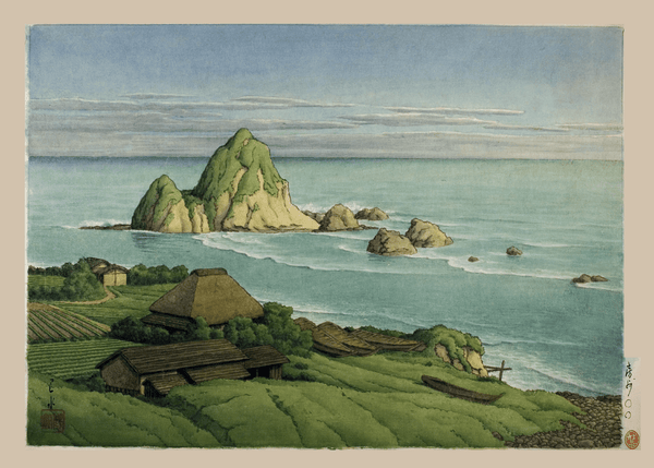 Kawase Hasui — Japanese Art Print: Suzukawa Coast Giclée, Studio Ghibli Style | Japanese Woodblock Print (Shin Hanga)