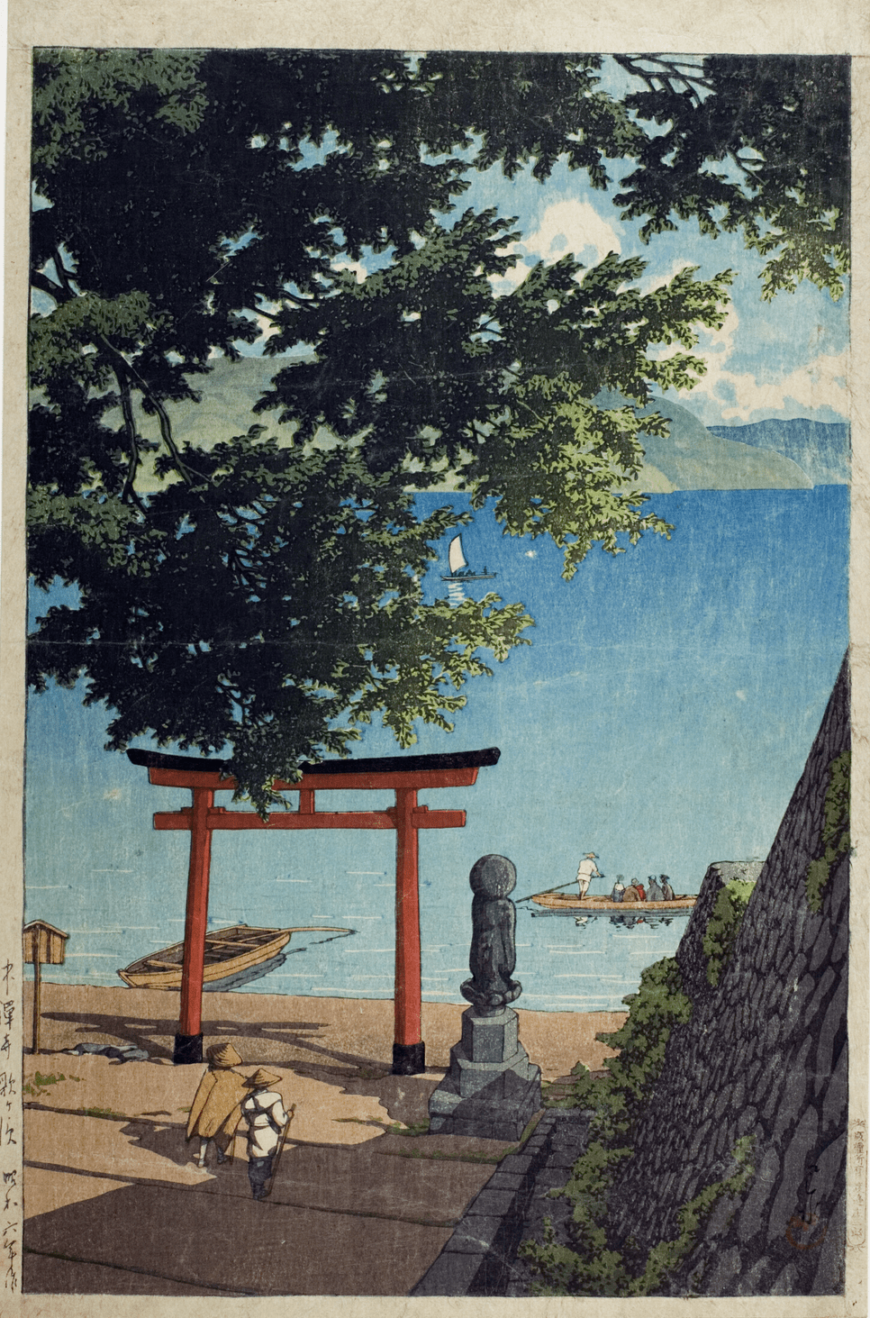 Kawase Hasui — Japanese Woodblock Print: Chuzenji, Utagahama (Giclee) | Japanese Woodblock Print (Shin Hanga) - 9ArtPrints