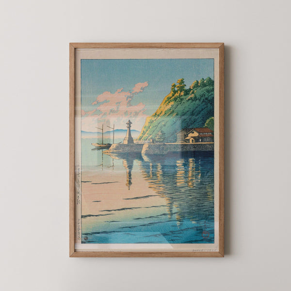 Kawase Hasui — Japanese Woodcut Print: Mihogaseki Bridge Giclee Art | Japanese Woodblock Print (Shin Hanga)