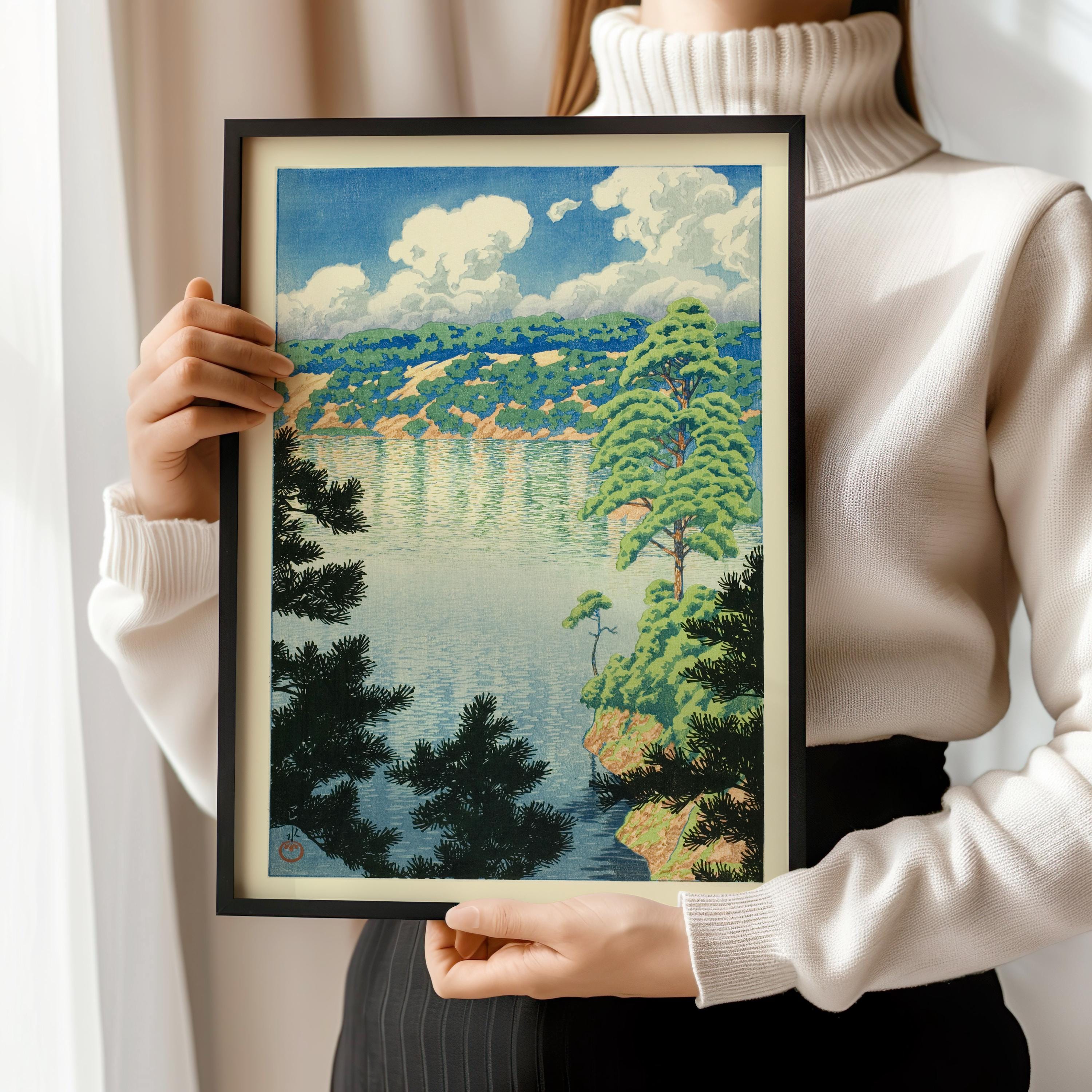 Kawase Hasui - Karasu Marsh, Akita: Japanese Woodblock Art Giclée Print - 9ArtPrints