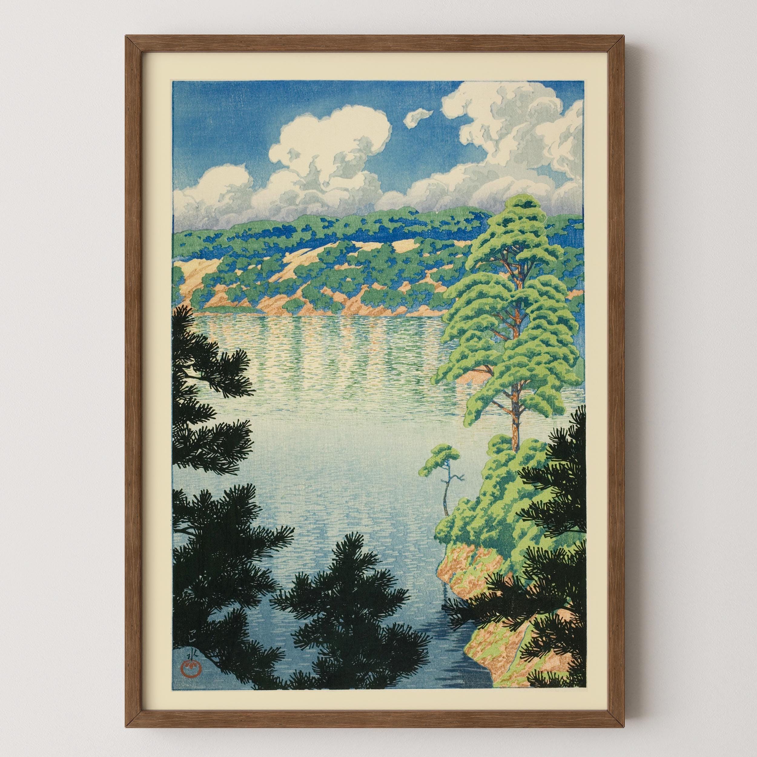 Kawase Hasui - Karasu Marsh, Akita: Japanese Woodblock Art Giclée Print - 9ArtPrints