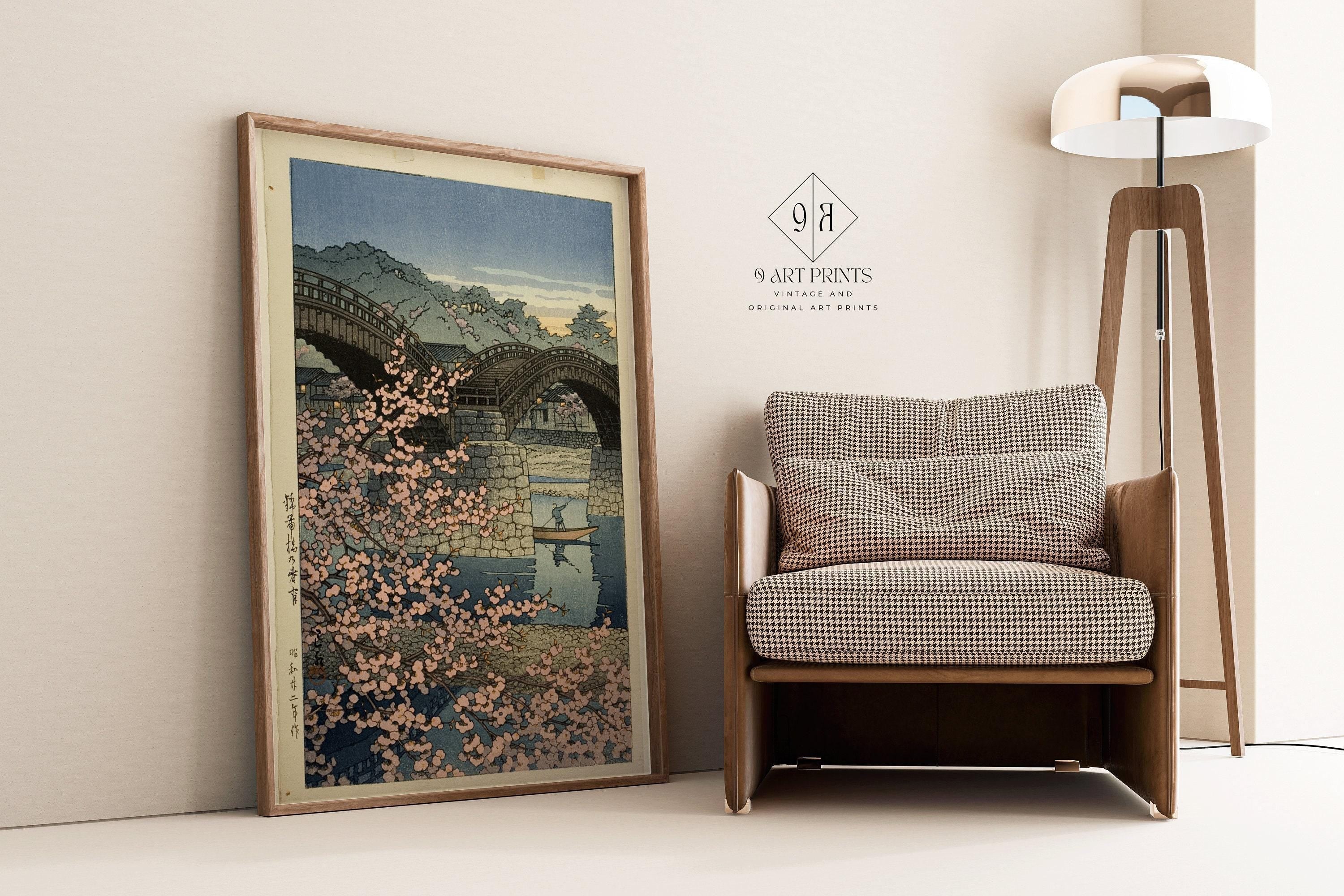 Kawase Hasui - Kintai Bridge Cherry Blossoms Japanese Woodblock Art Print - 9ArtPrints