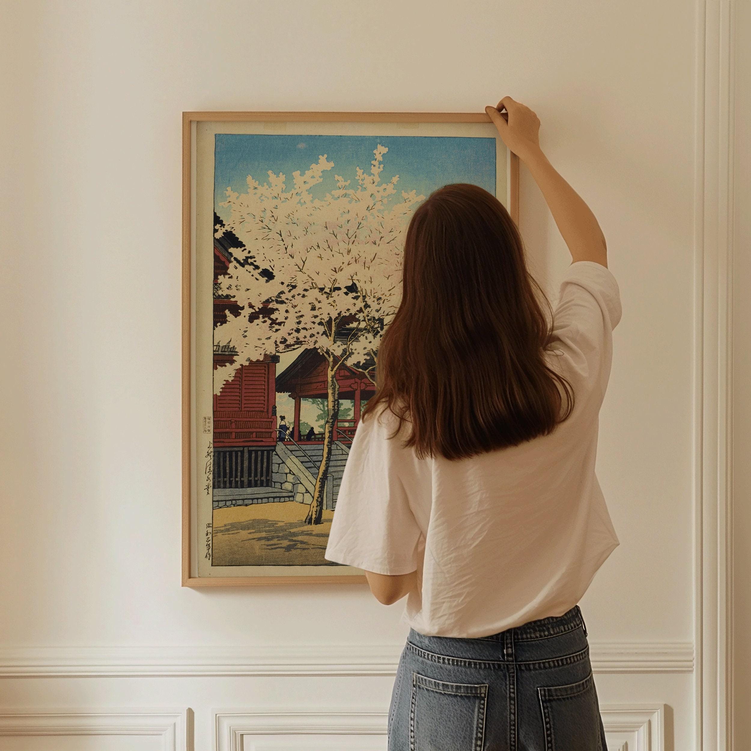 Kawase Hasui - Kiyomizu Hall Ueno | PREMIUM GICLÉE PRINT | Vintage Japanese Cherry Blossoms Woodblock Art (available handframed or unframed) - 9ArtPrints