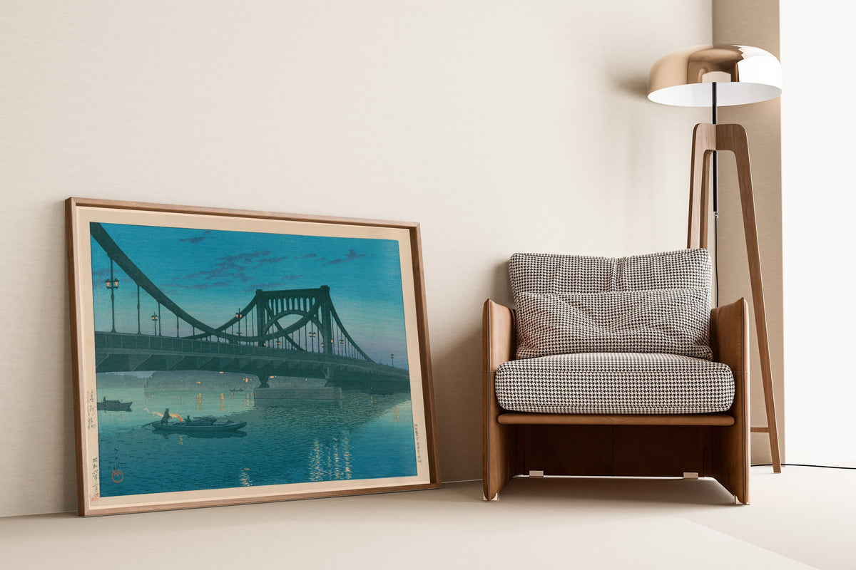 Kawase Hasui — Kiyosu Bridge | Japanese Woodblock Print (Shin Hanga) - 9ArtPrints
