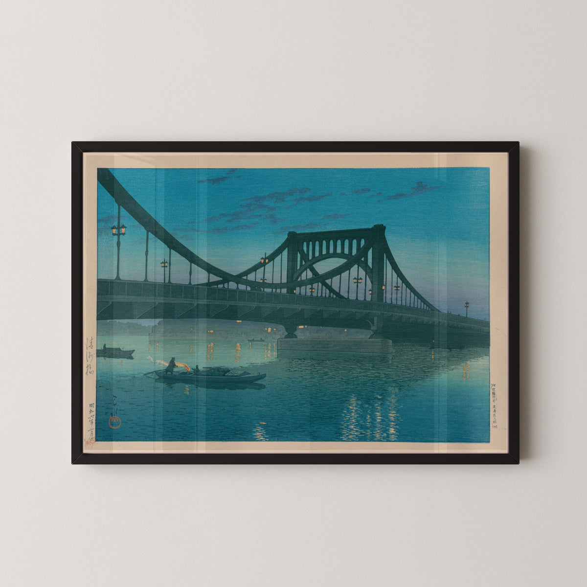 Kawase Hasui — Kiyosu Bridge | Japanese Woodblock Print (Shin Hanga) - 9ArtPrints
