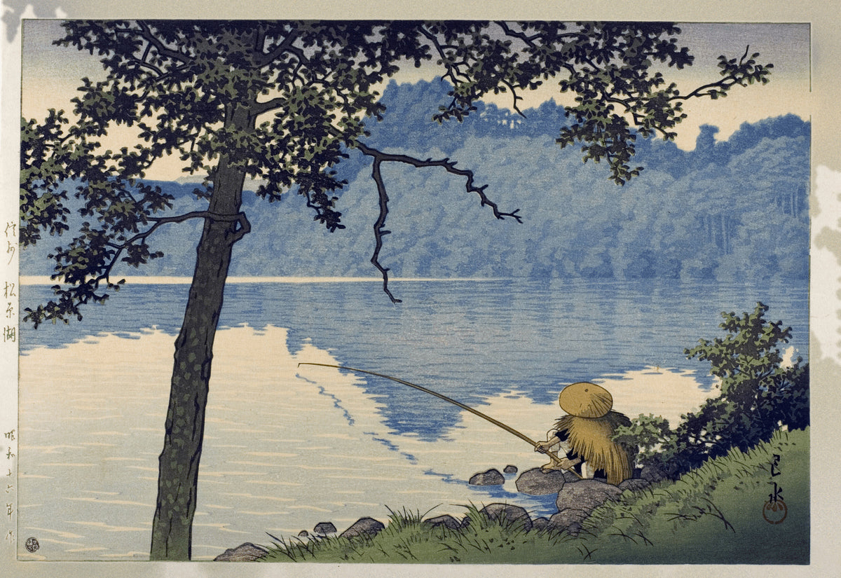 Kawase Hasui — Lake Matsubura Print: Japanese Woodblock Art (Giclee) | Japanese Woodblock Print (Shin Hanga) - 9ArtPrints