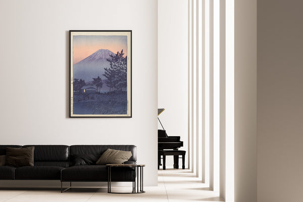 Kawase Hasui — Lake Yamanaka at Dusk | Japanese Woodblock Print (Shin Hanga)
