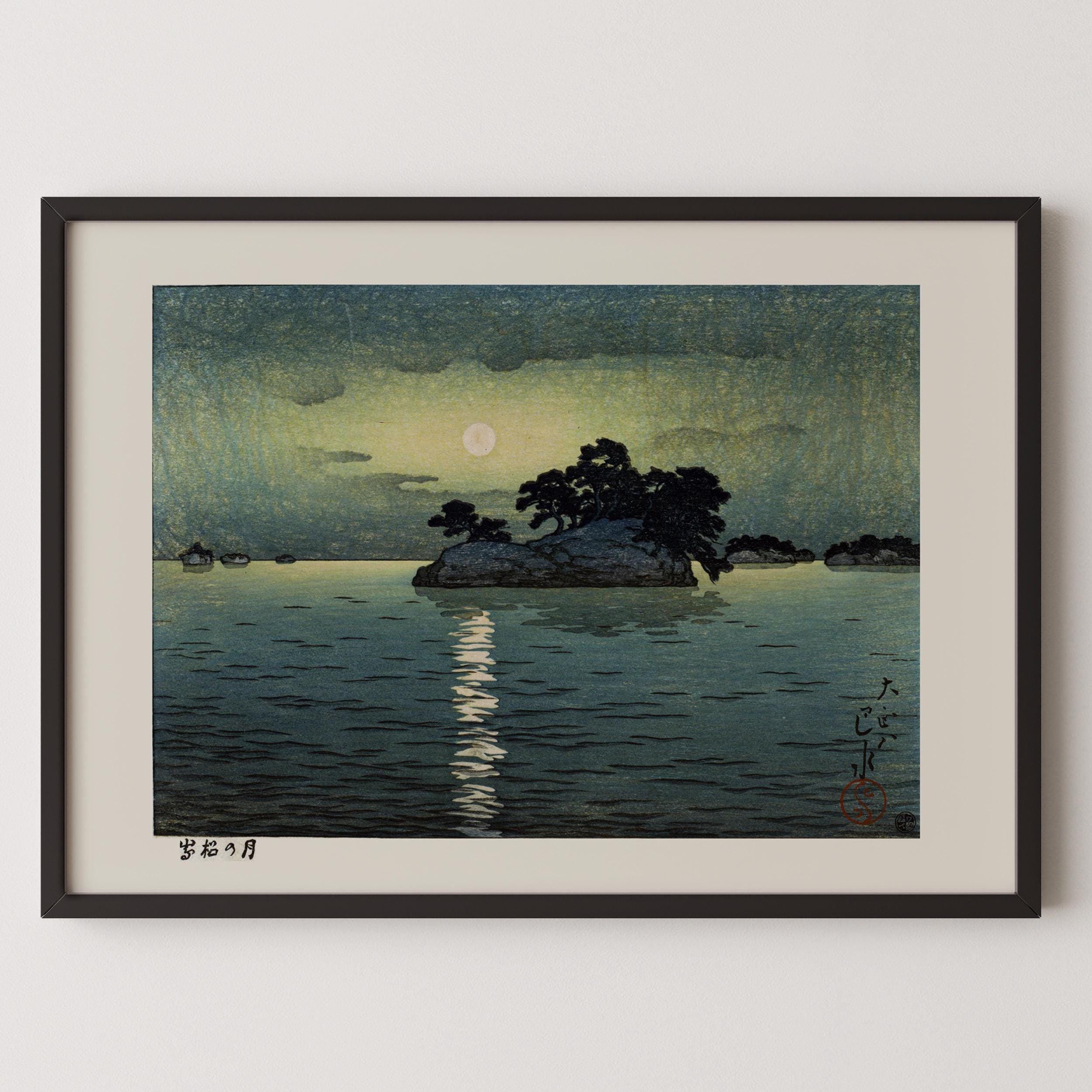 Kawase Hasui - Matsushima Moonlit Ukiyo - e Print: Japanese Woodblock Art - 9ArtPrints