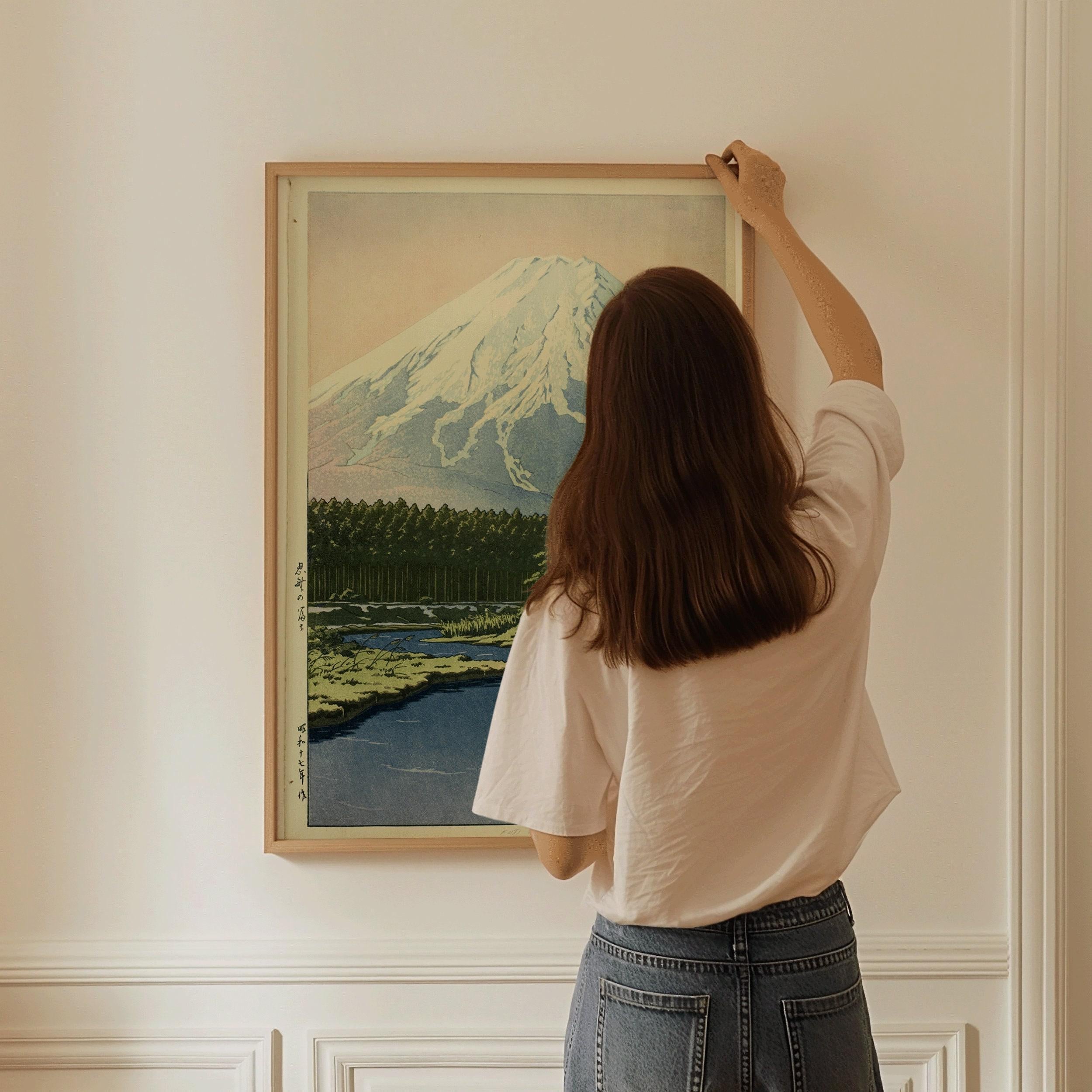 Kawase Hasui - Mount Fuji at Ashino Giclee Print: Vintage Japanese Woodblock Art - 9ArtPrints