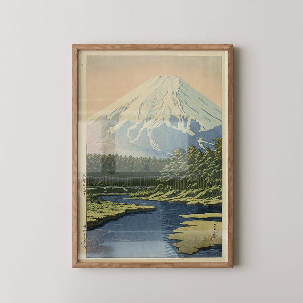 Kawase Hasui — Mount Fuji at Ashino Giclee Print: | Japanese Woodblock Print (Shin Hanga)