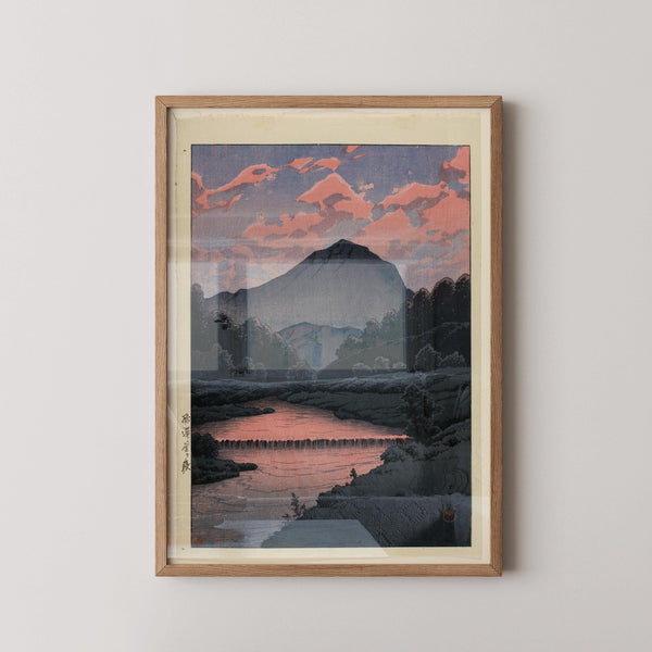 Kawase Hasui — Mount Kamaga Ukiyo-e | Japanese Woodblock Print (Shin Hanga)