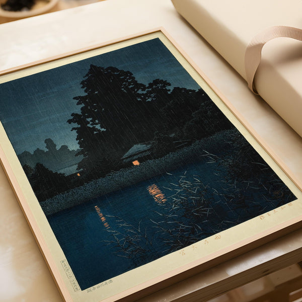 Kawase Hasui — Omiya in the Rain Giclee Print: | Japanese Woodblock Print (Shin Hanga)