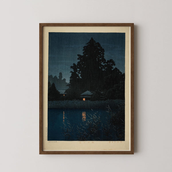 Kawase Hasui — Omiya in the Rain Giclee Print: | Japanese Woodblock Print (Shin Hanga)