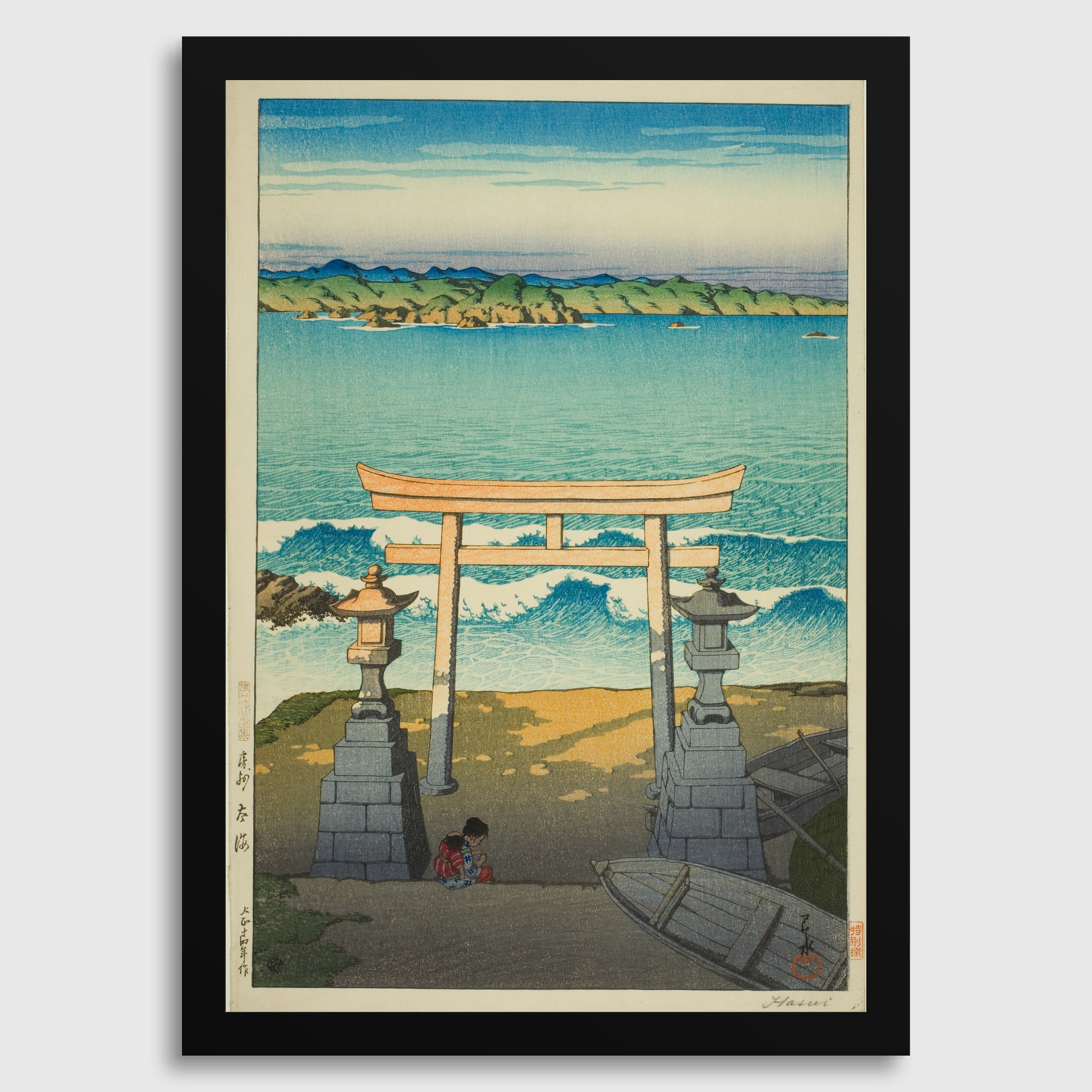 Kawase Hasui Pacific Ocean Print: Vintage Japanese Woodblock Art - 9ArtPrints