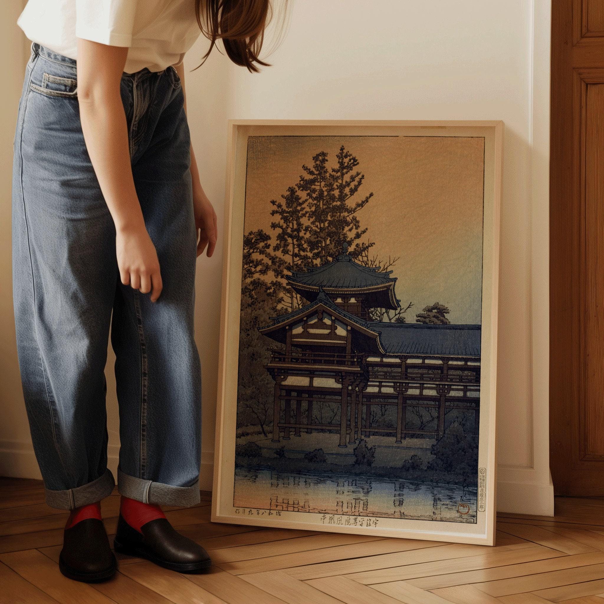 Kawase Hasui - Phoenix Hall Japanese Woodblock Art Giclee Print - 9ArtPrints