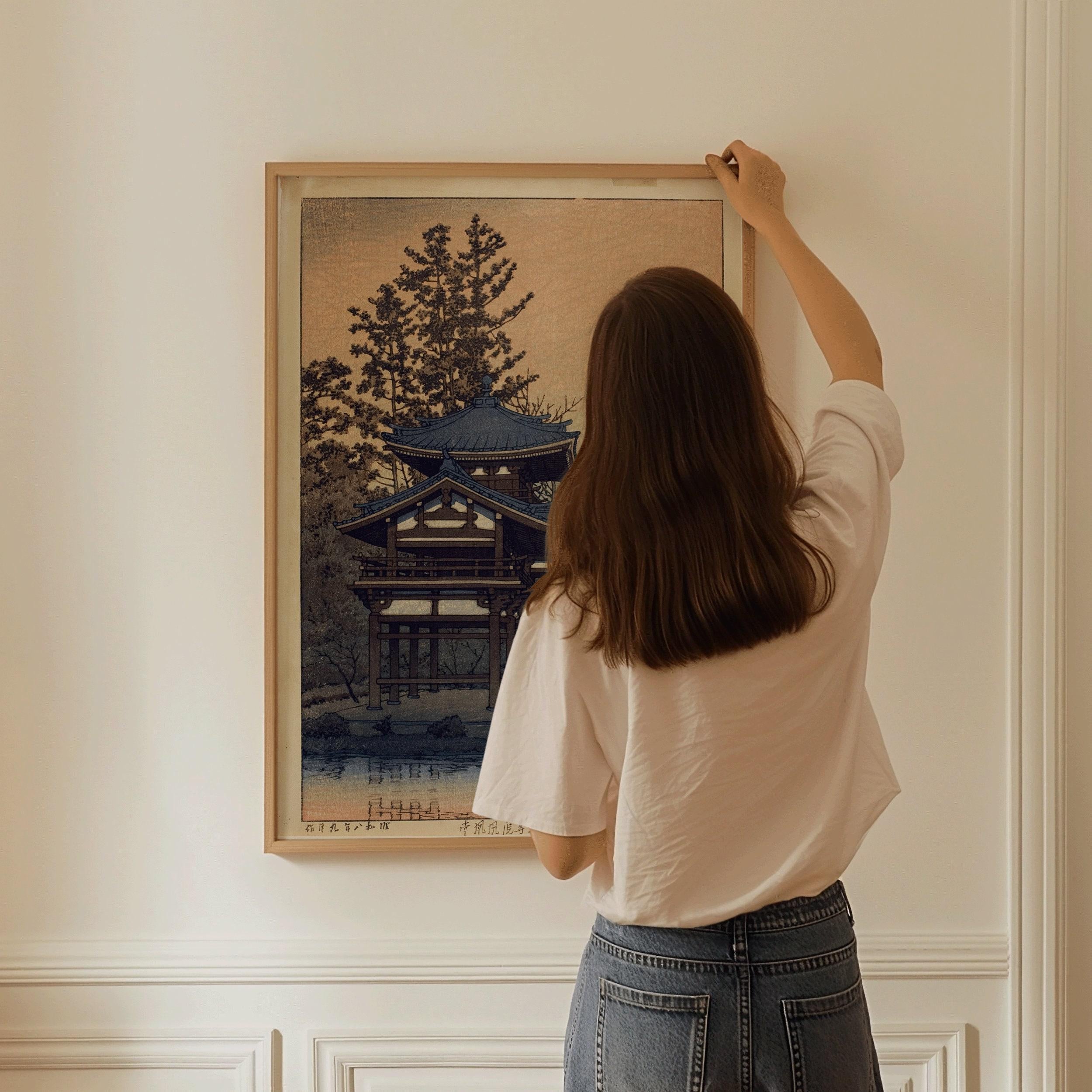 Kawase Hasui - Phoenix Hall Japanese Woodblock Art Giclee Print - 9ArtPrints