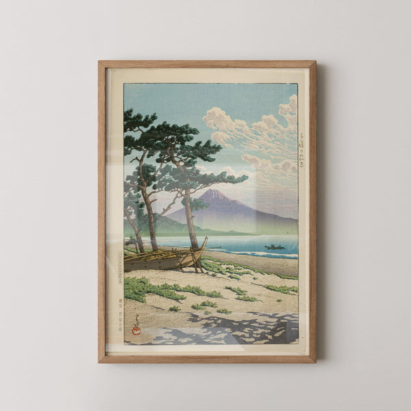 Kawase Hasui — Pine Beach at Miho | Japanese Woodblock Print (Shin Hanga)