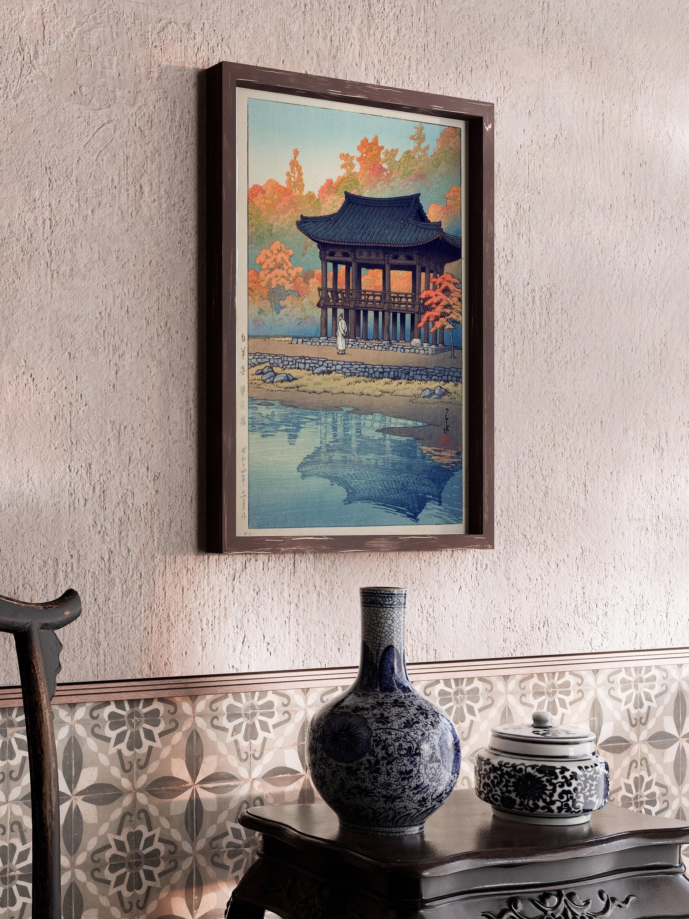 Kawase Hasui Print: Sanggye Pavillion, Korean Woodblock Art (Available Framed) - 9ArtPrints