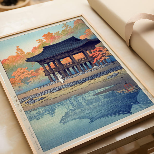 Kawase Hasui — Print: Sanggye Pavillion, Korean Woodblock Art (Available Framed) | Japanese Woodblock Print (Shin Hanga)