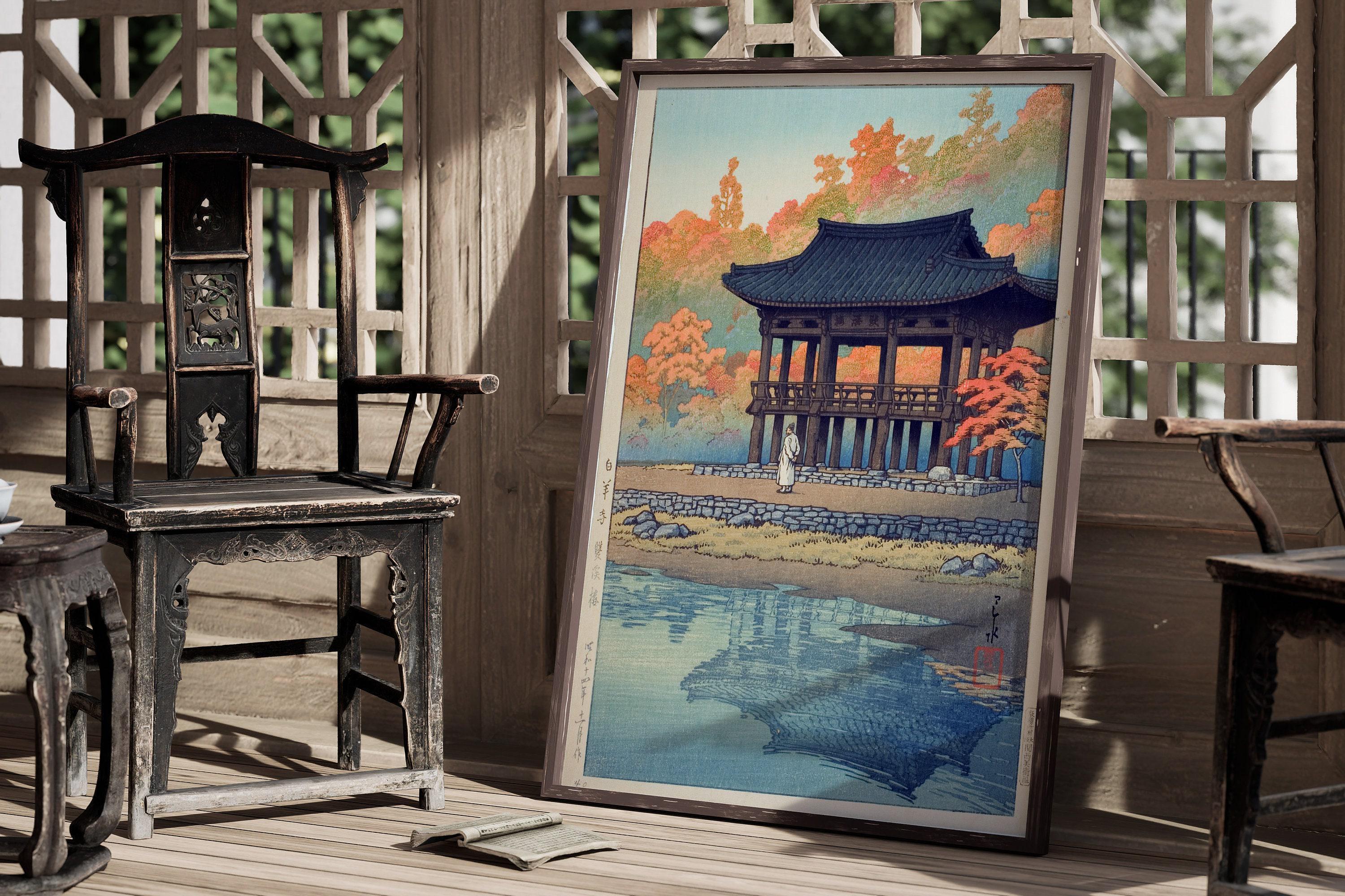 Kawase Hasui Print: Sanggye Pavillion, Korean Woodblock Art (Available Framed) - 9ArtPrints
